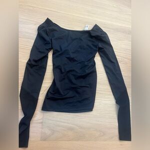 XS Forever 21 black workout tank with cross back